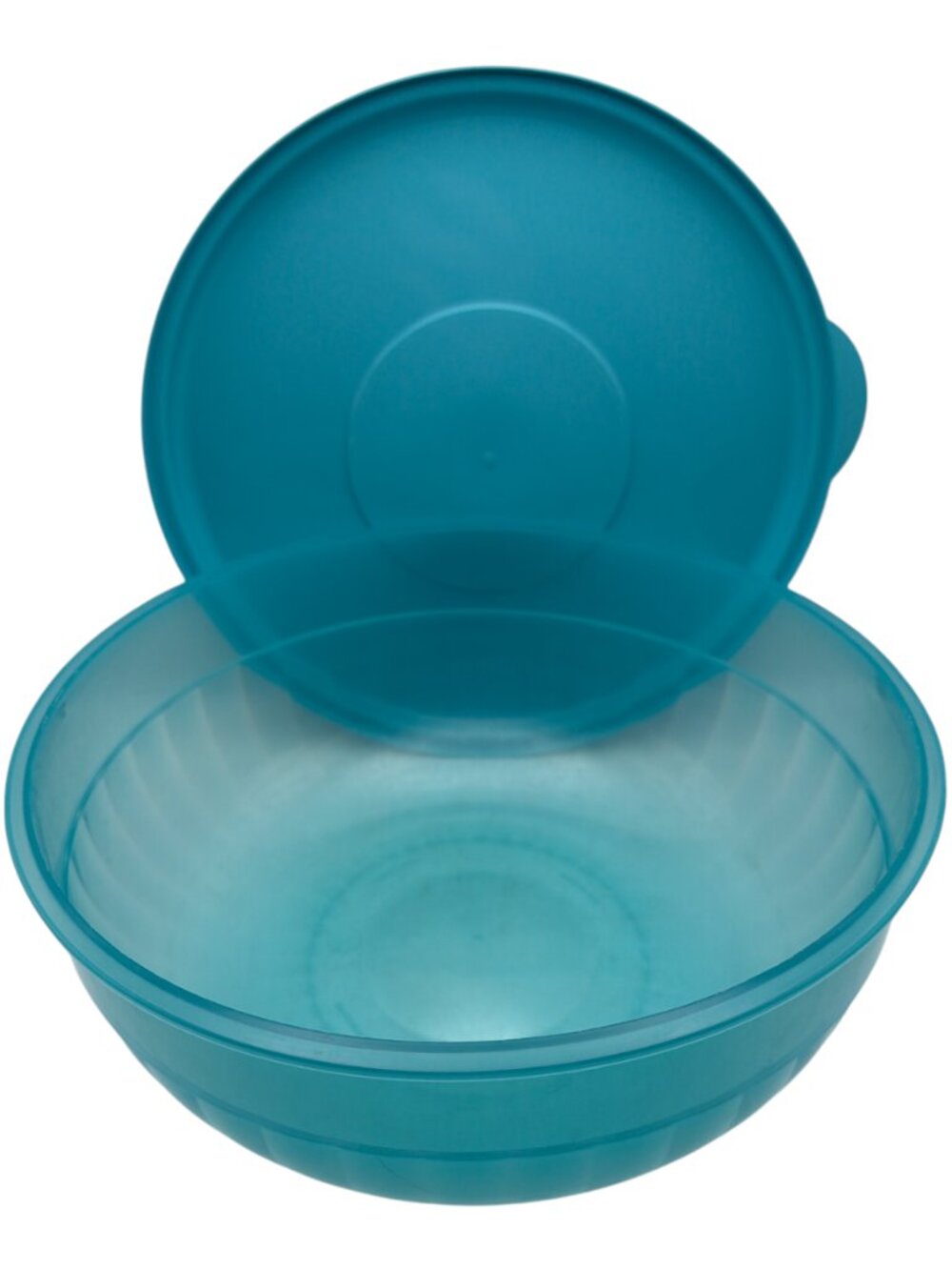 Packerware Large Bowl w/Lid 10” Diameter Teal Vintage Made In USA EUC
